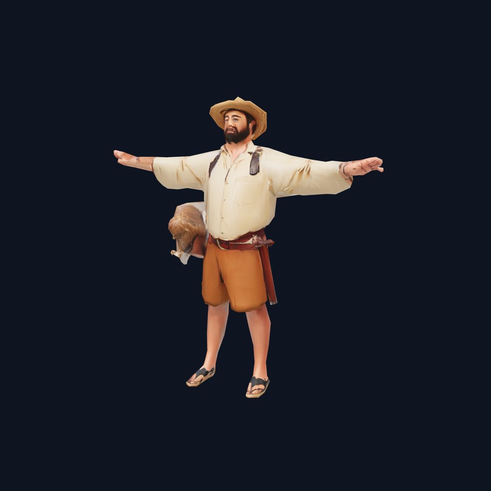 Straw Farmer Outfit model pack